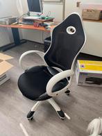 Fijne ergonomische bureaustoel zwart-wit, Ophalen, Zo goed als nieuw, Zwart