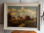 Vintage landschapsschilderij –gesigneerd J. Mol (60 x 80 cm), Antiek en Kunst, Kunst | Schilderijen | Klassiek, Ophalen of Verzenden