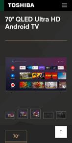 TOSHIBA ANDROID TV 70 INCH 4K HDR, Audio, Tv en Foto, Televisies, Toshiba, 50 Hz, Ophalen of Verzenden, Zo goed als nieuw