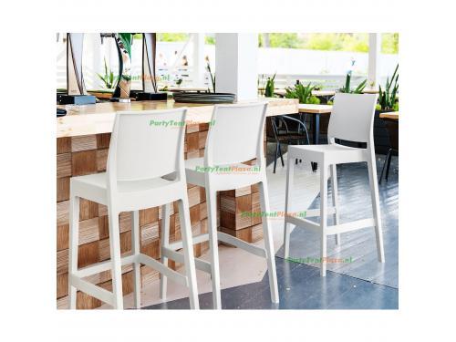 Barkruk met Rugleuning – Lichtgewicht, Stapelbaar & Gastvrij, Tuin en Terras, Partytenten, Nieuw, Partytent, Minder dan 5 meter