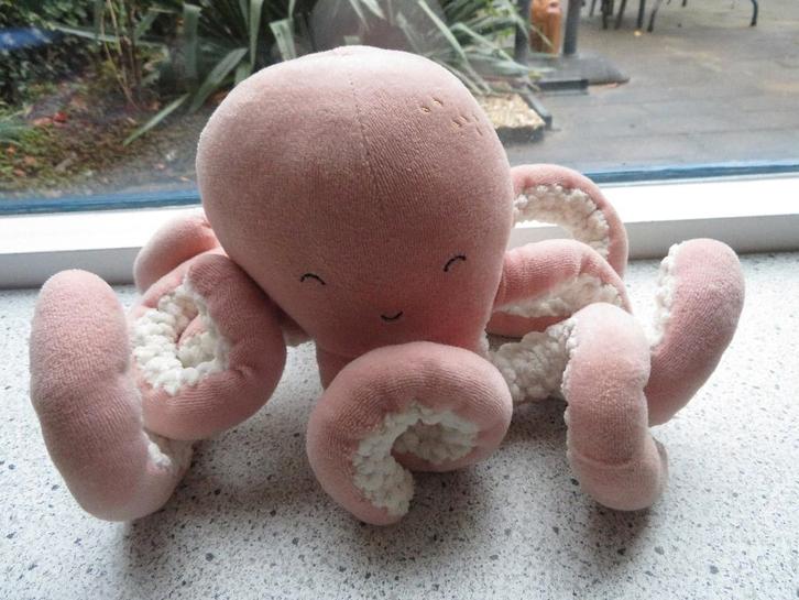 Octopus inktvis roze wit merk Little Dutch Tiamo, Kinderen en Baby's, Speelgoed | Knuffels en Pluche, Zo goed als nieuw, Overige typen