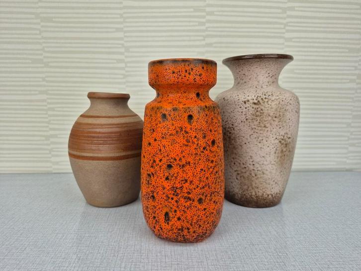 West-Germany Scheurich vaas en handgemaakte vaas., Huis en Inrichting, Woonaccessoires | Vazen, Ophalen of Verzenden