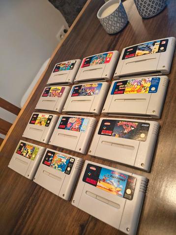 SNES Games - 12 Stuks - Getest en Werkend! beschikbaar voor biedingen