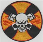 Skull V-twin stoffen opstrijk patch embleem #10, Motoren, Accessoires | Overige, Verzenden, Nieuw