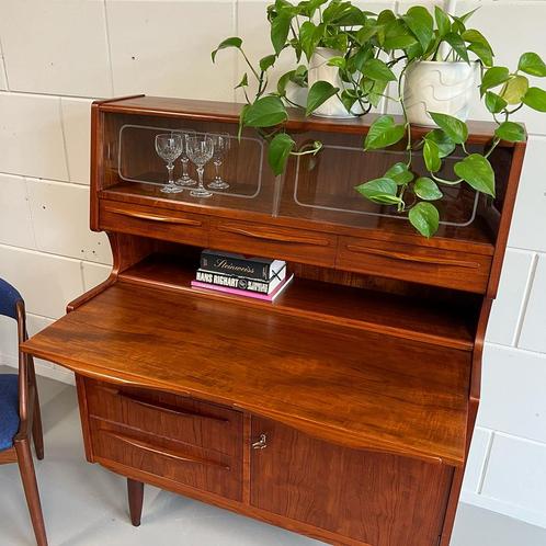 - Vintage secretaire, Deens •Gunnar Falsig• -, Huis en Inrichting, Kasten | Wandmeubels, Minder dan 150 cm, 25 tot 50 cm, Ophalen of Verzenden