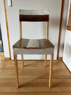 Design stoel Piet Hein Eek - sloophout hoogglans gelakt, Ophalen, Wit, Zo goed als nieuw, Eén