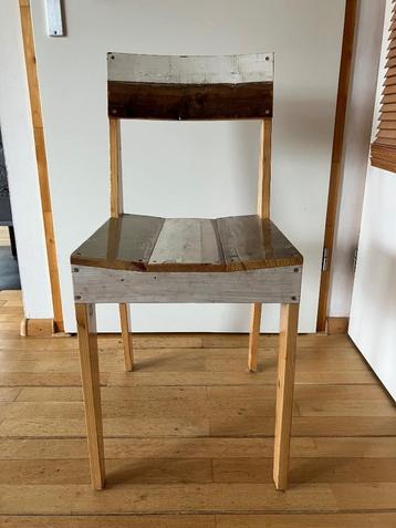 Design stoel Piet Hein Eek - sloophout hoogglans gelakt beschikbaar voor biedingen