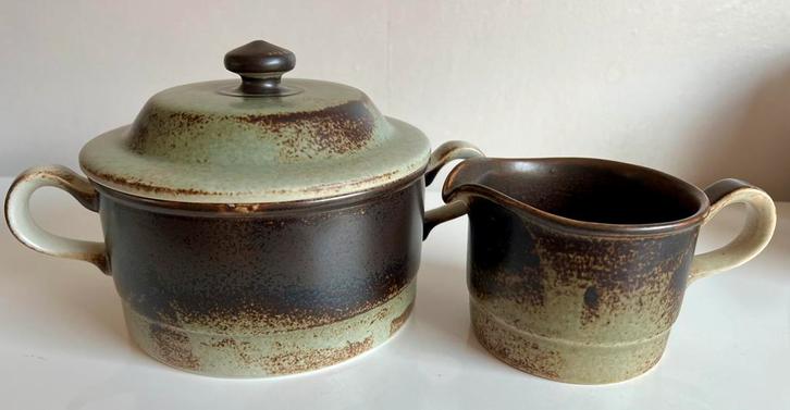 Porsgrund Norway LAVA Ovenschaal en Deksel Waterkan, Antiek en Kunst, Antiek | Servies los, Ophalen of Verzenden