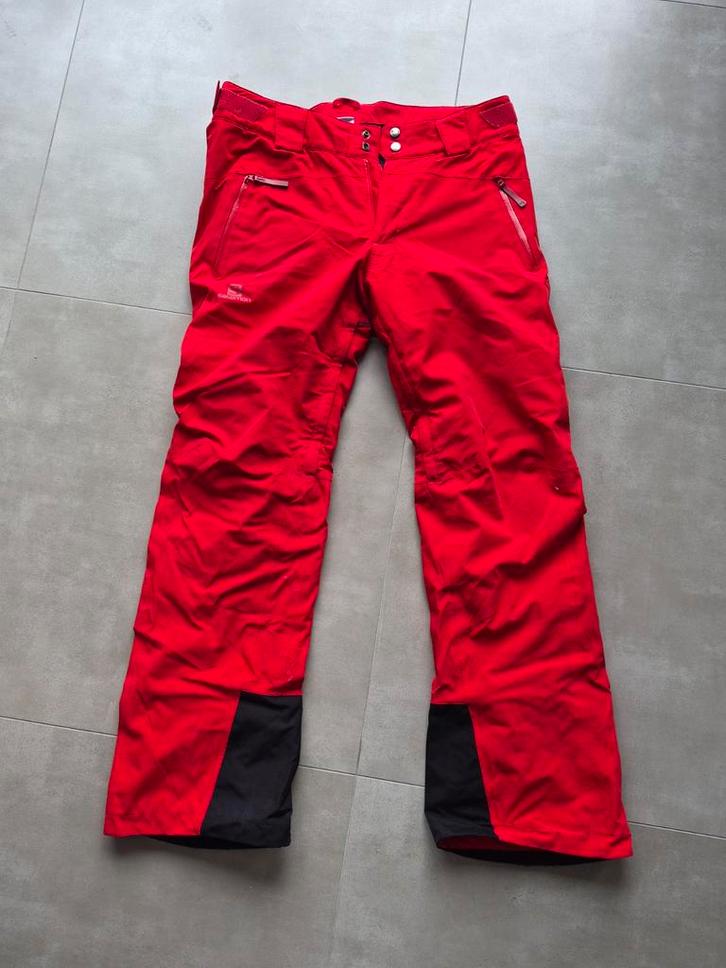 Rode Salomon skibroek heren - Maat M, Kleding | Heren, Wintersportkleding, Gedragen, Broek, Maat 48/50 (M), Ophalen of Verzenden