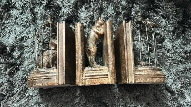 Boekensteun 3-delig met dierenfiguren, Huis en Inrichting, Woonaccessoires | Overige, Zo goed als nieuw, Ophalen of Verzenden