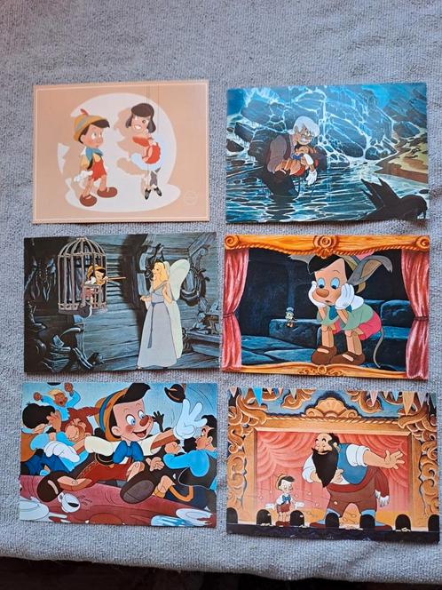 8 Ansichtkaarten Pinokkio en Japie Krekel, Verzamelen, Disney, Zo goed als nieuw, Ophalen of Verzenden