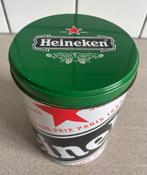 Heineken bier blik trommel, Verzamelen, Ophalen of Verzenden, Zo goed als nieuw, Glas of Glazen, Heineken