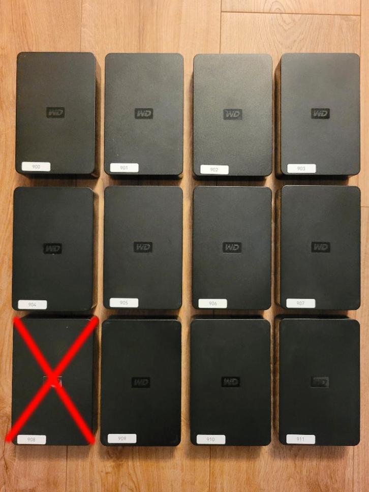 Externe HDD (Hard Disk) 2TB WD Western Digital Elements, Computers en Software, Harde schijven, Zo goed als nieuw, Desktop, Extern