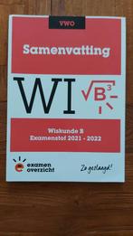 Examenoverzicht samenvatting wiskunde B  VWO, Ophalen of Verzenden, VWO, Zo goed als nieuw