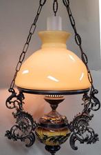 Mooie oude hanglamp, Ophalen, Gebruikt, Glas, Minder dan 50 cm