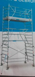 Te huur compact aluminium rolsteiger Werkhoogte 7 meter, Doe-het-zelf en Verbouw, Steigers, Ophalen