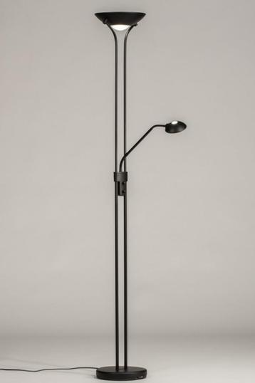 led dimbaar vloerlamp zwart uplighter bank hoekbank bed lamp beschikbaar voor biedingen