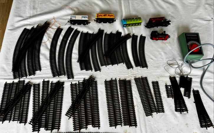 Fleischmann HO Treinset + Rails & Ertswagon, Hobby en Vrije tijd, Modeltreinen | H0, Gebruikt, Treinset, Gelijkstroom, Fleischmann