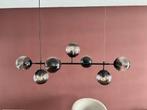 Design hanglamp smoke glas + 7x WiFi Calex lampen, Ophalen, Gebruikt, Glas