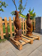 💥💥 Set XL Windhonden - Gietijzer - Cortenstaal, Tuin en Terras, Dierenbeeld, -, -, Ophalen of Verzenden