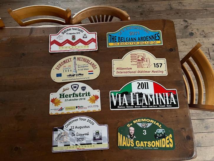 Rally schildjes, Verzamelen, Automerken, Motoren en Formule 1, Gebruikt, Auto's, Ophalen of Verzenden