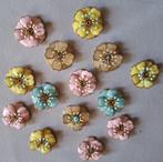 15 Stuks metalen bloem knopen / kralen, Verzenden, Nieuw, Kraal