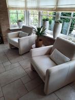 Twee fauteuils, Huis en Inrichting, Stoelen, Ophalen, Zo goed als nieuw, Leer, Twee
