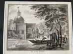 Kopergravure uit 1762 van Leiden, prachtig ingelijst, Antiek en Kunst, Ophalen of Verzenden