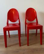 KARTELL Victoria Ghost design stoelen Rood 2x, Ophalen, Gebruikt, Twee, Design