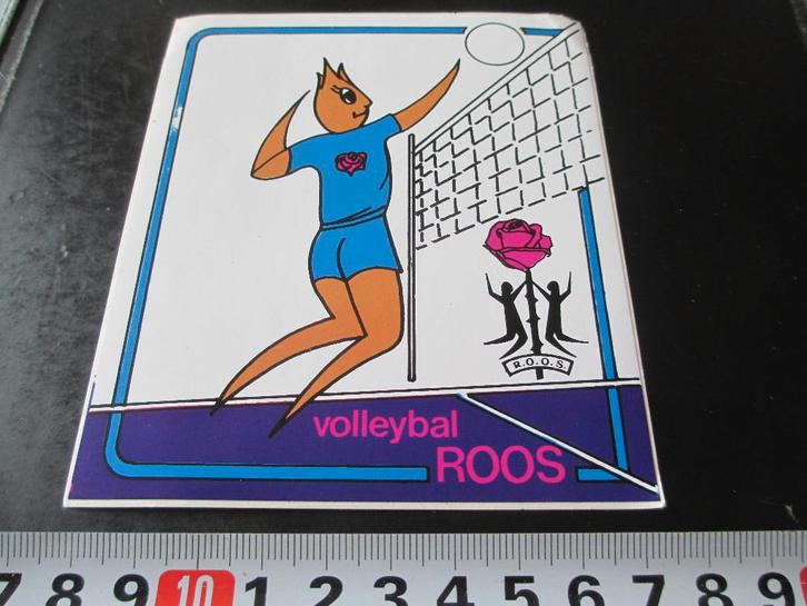 sticker Volleybal ROOS, Verzamelen, Stickers, Zo goed als nieuw, Ophalen