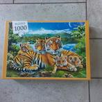 Leuke puzzel van een Tijgerfamilie 1000 stukjes, Ophalen, 500 t/m 1500 stukjes, Zo goed als nieuw