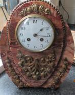 ANTIEK FRANSE ART DECO MARMER BEWERKTE SCHOUW- KLOK -C1920, Antiek en Kunst, Ophalen of Verzenden