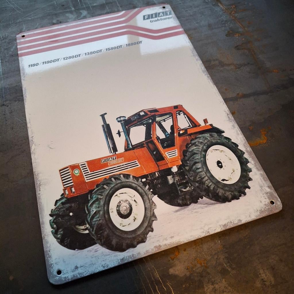 Fiat Traktoren Metalen wandplaat / wanddecoratie, Ophalen of Verzenden, Nieuw