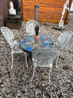 Oud tuinsetje gietijzer, Ophalen, Gebruikt, Tuinset, Overige materialen