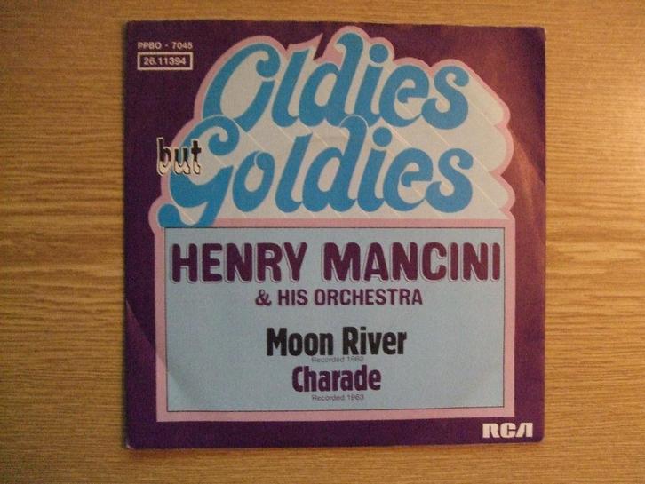 HENRY MANCINI    MOON RIVER / CHARADE, Cd's en Dvd's, Vinyl Singles, Zo goed als nieuw, Single, Pop, 7 inch, Ophalen of Verzenden