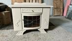 Dressoir theekastje glas in lood, Huis en Inrichting, Kasten | Dressoirs, Ophalen, 50 tot 100 cm, 25 tot 50 cm, Glas