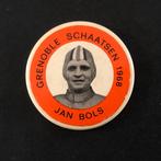 Button Grenoble 1968 Schaatsen Jan Bols, Ophalen of Verzenden, Gebruikt, Sport, Button