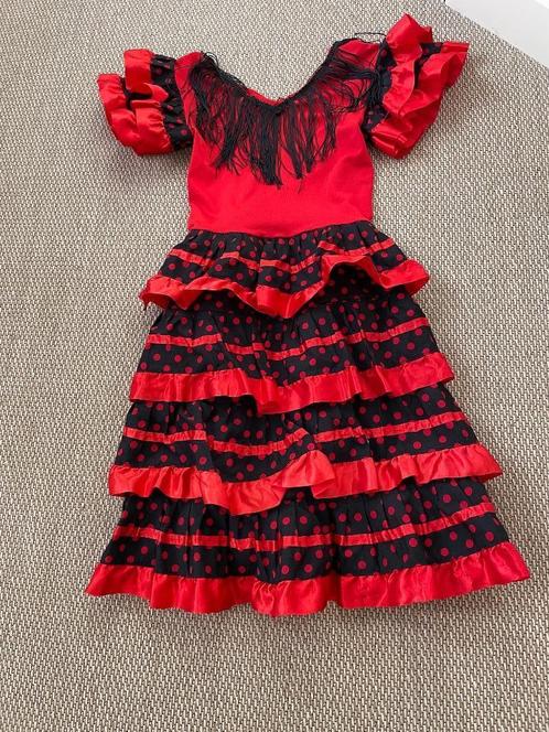 Verkleedkleren: Spaanse flamenco jurk kind 4 jaar, Kinderen en Baby's, Carnavalskleding en Verkleedspullen, Zo goed als nieuw