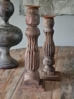 Aura Peeperkorn houten baluster kandelaars, Ophalen of Verzenden, Zo goed als nieuw, Hout, 25 tot 50 cm