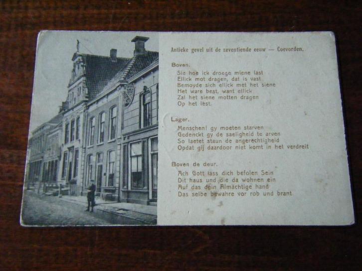 W35 - Coevorden - Gevel - 1912 - Speciaal - Mooi/Oud, Verzamelen, Ansichtkaarten | Nederland, Drenthe, Voor 1920, Ophalen of Verzenden