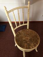 Vintage Houten Stoel - Opknapper, Gebruikt, Wit, Ophalen of Verzenden, Eén