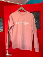 Roze Sweater met Tekst - Maat M rustaagh, Ophalen of Verzenden, Zo goed als nieuw, Maat 38/40 (M), Roze