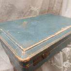 Brocante antieke gepersonaliseerde bestekdoos, Antiek en Kunst, Ophalen of Verzenden