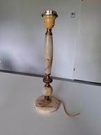 Lampenvoet marmer onyx 34 cm antiek vintage, Antiek en Kunst, Antiek | Lampen, Verzenden