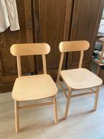 Twee Ikea Rönninge berken stoelen, Ophalen, Zo goed als nieuw, Hout, Twee