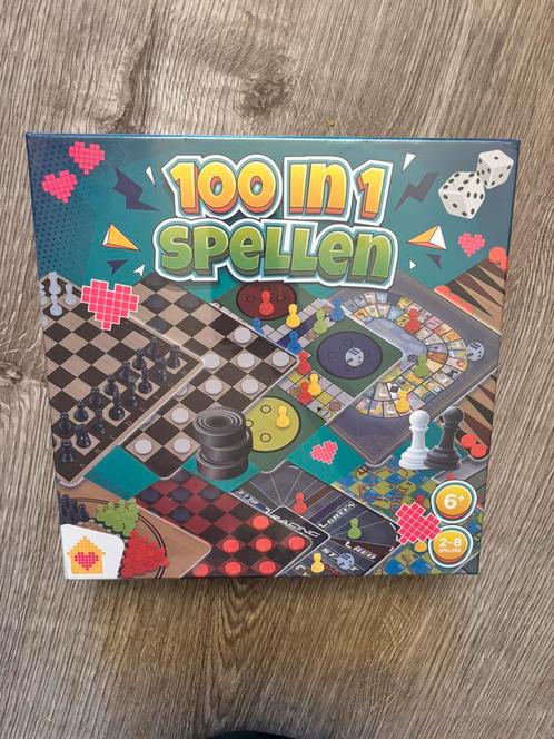 100 in 1 spellen *Nieuw in folie*, Hobby en Vrije tijd, Gezelschapsspellen | Bordspellen, Nieuw, Ophalen of Verzenden