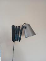 Landelijke/stoere wandlamp grijs/zwart/harmonica, Huis en Inrichting, Lampen | Wandlampen, Zo goed als nieuw, Ophalen