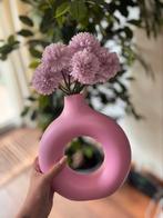 Donus vaas roze inclusief kunstbloemen, Kunststof, Overige kleuren, Verzenden, Nieuw