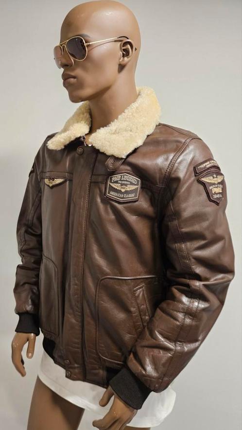 PME Legend buffel leren Hudson Bomber piloten jas (XL) bruin, Kleding | Heren, Jassen | Winter, Zo goed als nieuw, Maat 56/58 (XL)