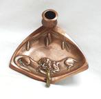 Kaarsenpan met tafereel van een teckel en vos - WMF., Antiek en Kunst, Ophalen of Verzenden, Koper of Brons